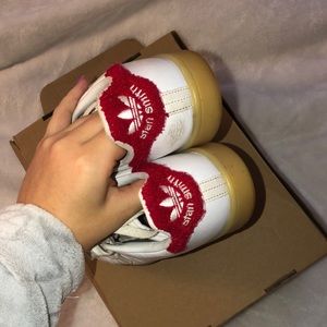 Fuzzy Stan Smith Red Adidas Shoes (Size US 7)